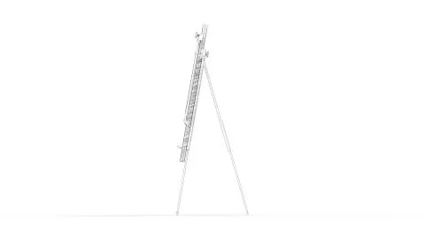 3d rendering of a painters easel isolated in white background Stock Illustration