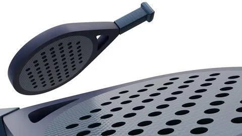 A 3d rendering of pair of paddle rackets. Stock Illustration