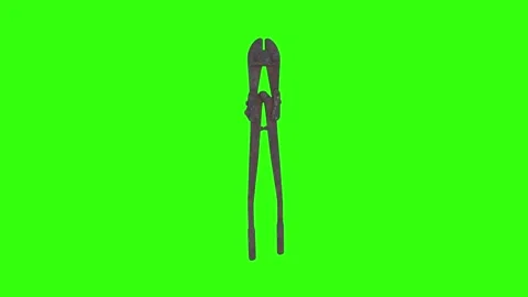 3D rendering of a pair of pliers on a bright green background Stockbeeldmateriaal 297584320