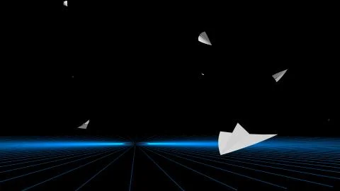 3d rendering of Paper airplane flying on sky background Stock Illustration
