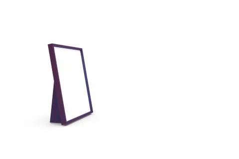 3D Rendering of Paper Blank Photo Frames on White Illustrazione stock