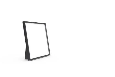 3D Rendering of Paper Blank Photo Frames on White Stock Illustration
