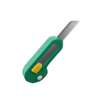 3D rendering paper cutter symbol on white background - 3D rendering, icon Illustrazione stock