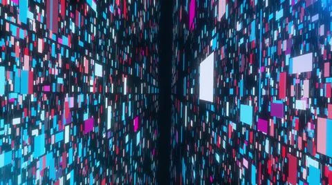 3d rendering parallel planes. Digital abstract technologcal background, computer イラスト素材