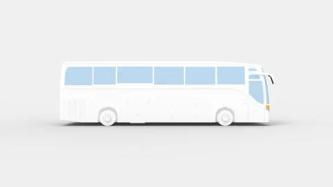 3d rendering of a passenger bus isolated in a grey studio background 스톡 일러스트