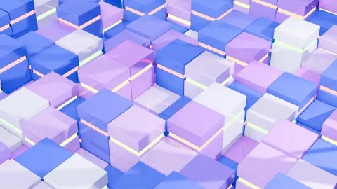 A 3d rendering of a pastel color shapes loop animated background Stock Footage 276493531