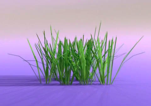 3D Rendering Patch of Grass Ilustración de archivo