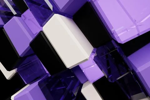 3D rendering.  Pattern of different shapes. Minimalistic pattern of simple sh 스톡 일러스트