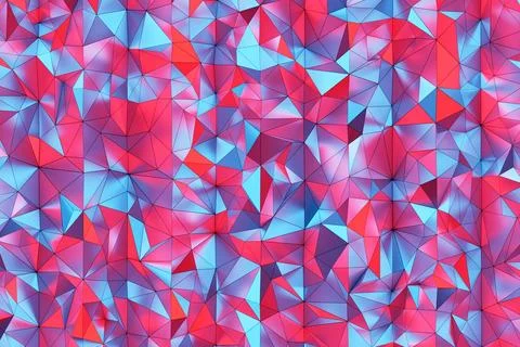 3D rendering.  Pattern of triangles of different shapes. Minimalistic pattern Illustrazione stock