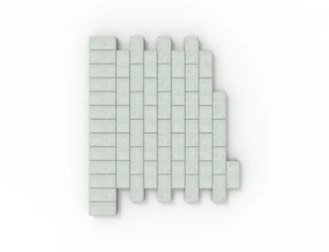 3d rendering of pavement stones pattern isolated in white studio background. Stock Illustration