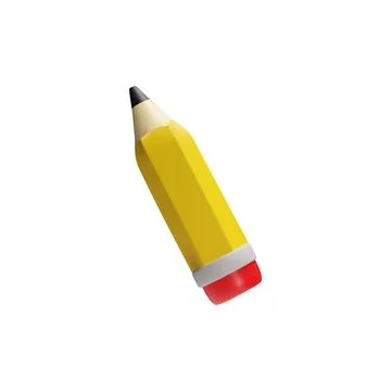 3d rendering pencil vector illustration Stock Illustration