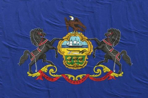 3d rendering of Pennsylvania State flag Stock Illustration