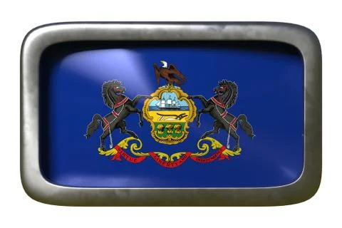 3d rendering of Pennsylvania State flag Stock Illustration