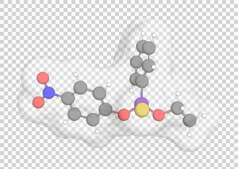 3D rendering of Pentaborane over a transparent background. Stock Illustration