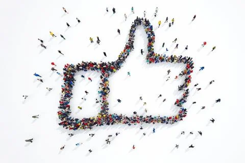 3D rendering of like people Stock Illustration