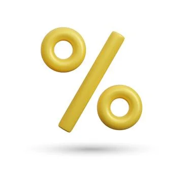 3D rendering percent sign element. Realistic vector percentage  icon.Percenta Stock-Illustration