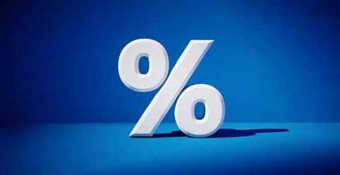 3D rendering of a percent symbol. Stockillustratie