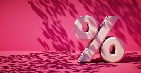 3D rendering of a percent symbol. Stock Illustration