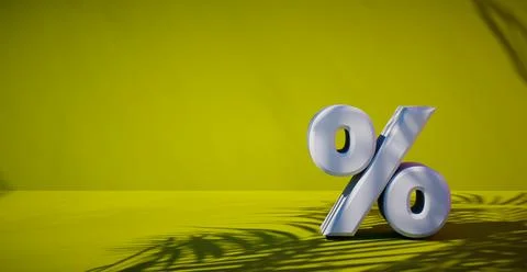 3D rendering of a percent symbol. Stockillustratie