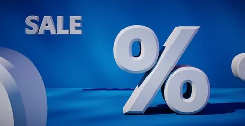 3D rendering of a percent symbol. Stock Illustration