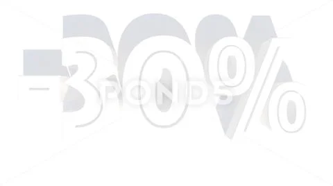 3d rendering percentage discount number Stock Illustration