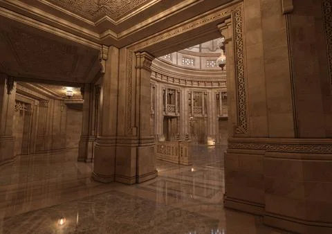 3D Rendering Percian Palace Stock Illustration