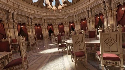 3D Rendering Percian Palace Stock Illustration