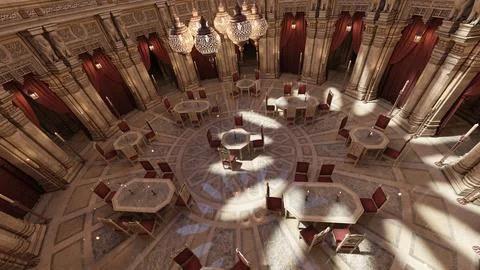 3D Rendering Percian Palace Stock Illustration
