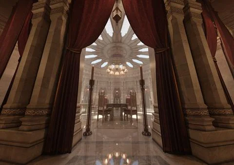 3D Rendering Percian Palace Stock Illustration