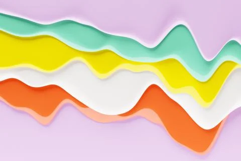 3D rendering, perfect shape, aesthetic, colorful background with abstract mul Stock Illustration