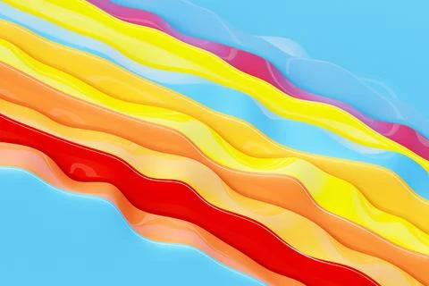 3D rendering, perfect shape, aesthetic, colorful background with abstract mul Stock Photos