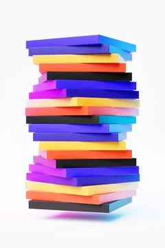 3D rendering, perfect shape, aesthetic, colorful background, futuristic energ Stock Photos