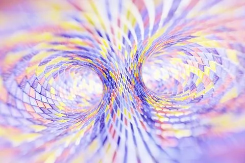3D rendering, perfect shape, colorful spiral, abstract background Stock Photos