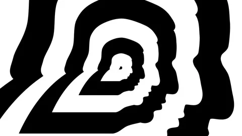 3D rendering person silhouette right profile, Jean-Claude Juncker. Stock Footage 80178946