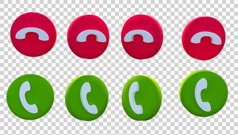 3d rendering phone icon, transparent background Stock Illustration