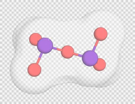 3D rendering of Phosphorus Pentoxide over a transparent background. Stock Illustration