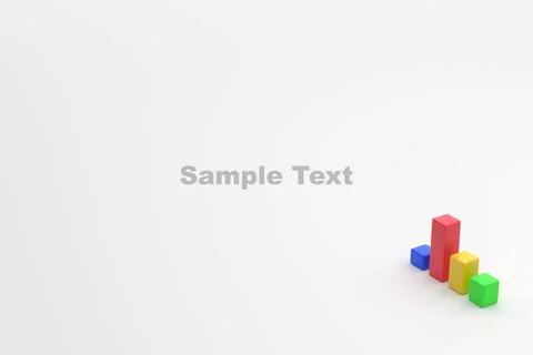 3D rendering pie chart and bar chart isolated on white background. Background Stock Illustration