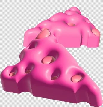 3d rendering Piece of cheese, cheese icon, cheese realistic food 스톡 일러스트