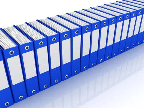 3d rendering of a pile of office ring binders Stock Illustration