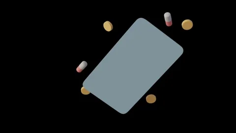 3D rendering of pill capsules in blister pack Video stock 296097103