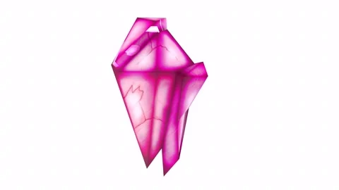 3D rendering of a pink crystal formation with intricate details Stock Footage 285671413