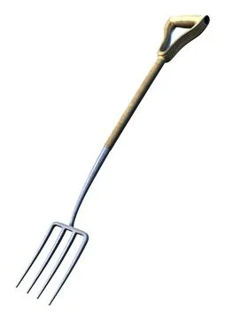 3D Rendering Pitch Fork on White Stock Illustration