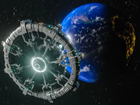 A 3D rendering of Planet Earth - a low latency, broadband internet system to  스톡 일러스트