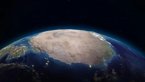 3D rendering planet Earth from space against the background of the star sky Stockillustratie