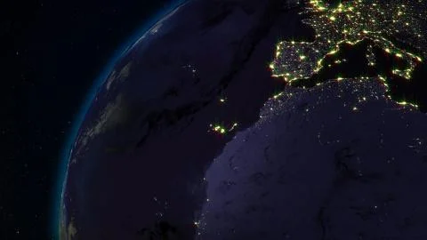 3D rendering planet Earth from space against the background of the star sky イラスト素材
