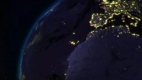 3D rendering planet Earth from space against the background of the star sky イラスト素材