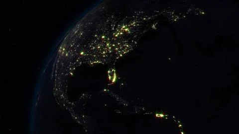 3D rendering planet Earth from space against the background of the star sky Illustrazione stock