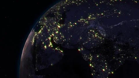 3D rendering planet Earth from space against the background of the star sky Stockillustratie