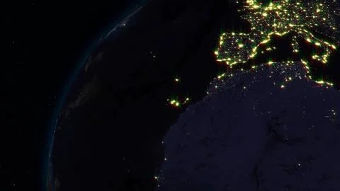 3D rendering planet Earth from space against the background of the star sky Stock-Illustration