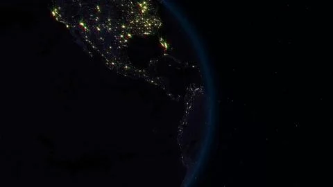 3D rendering planet Earth from space against the background of the star sky Stock Illustration